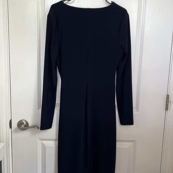 Ralph Lauren navy dress with gold buckle - Picture 5 of 6